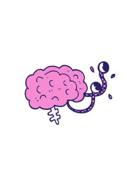 Bir canavar beyninin çizgi film karalamalarının yıldız patlaması etkisi