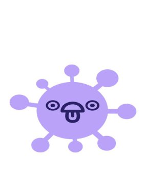 Kızgın bakışlı virüsün hareketli animasyonu