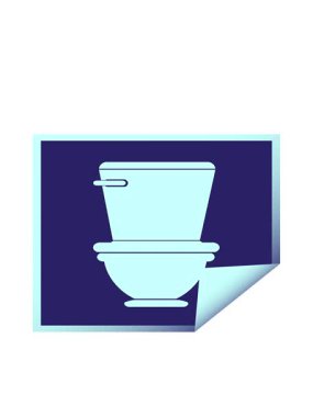 klozet kare soyma etiketi illüstrasyonunun hareketli animasyonu