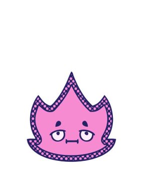 Çizgi roman tarzı bir ateşin animasyonunu genişletiyor.