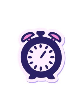 Tatlı bir çizgi film alarmının çıkartmasının dönen hareket animasyonu