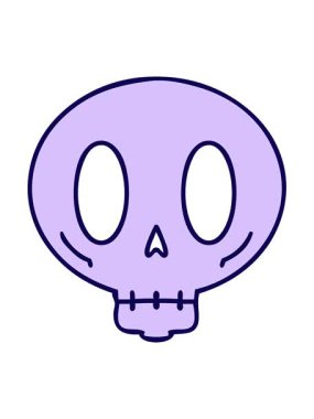 neon ışık efektleri ürkütücü kafatasının animasyonu