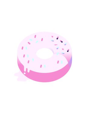 Lezzetli bir dondurmanın düz renkli çizgi filminin hareketli animasyonu