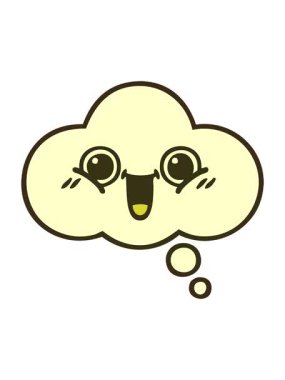 Bir düşünce baloncuğunun çizgi filminin renk animasyonu değişiyor