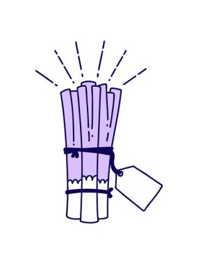 Geleneksel dövme stili pırasa demetinin neon ışık efekti animasyonu