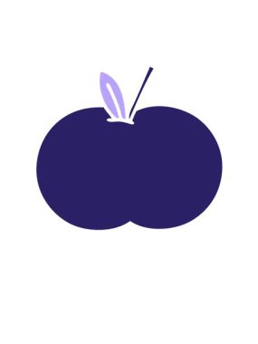 Sulu elmanın düz renkli retro çizgi filminin yükseliş ve yüzme animasyonu