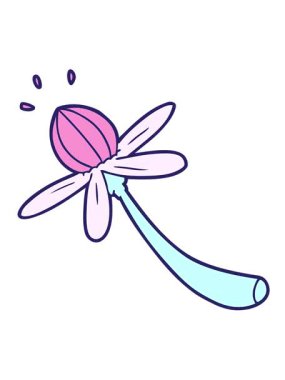 Garip çiçek çizimlerinin hareketli animasyonları