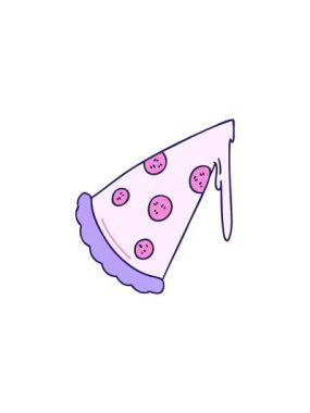 Elle çizilmiş ilginç bir çizgi film pizzasının gösterişli satış animasyonu