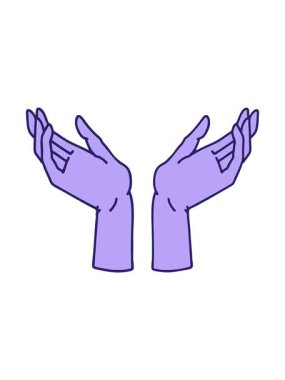 Basınç, açık ellerin ikonik dövme tarzının canlandırması