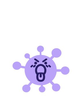 Öfkeli, tiksinmiş virüsün animasyonunu genişletiyorum.