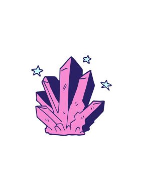 Sihirli bir kristalin karikatürünün satış animasyonu