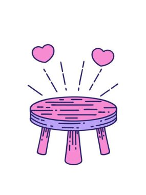 dönen kalpler ahşap dışkı animasyonu