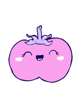 neon ışık efektleri çizgi film domates sanatının animasyonu