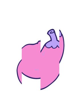 Karikatür karikatür patlıcanının bölünen hareketi