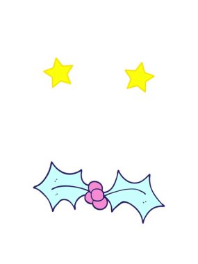 dönen yıldızlar karikatür karalamalarının animasyonu Noel kutsaldır