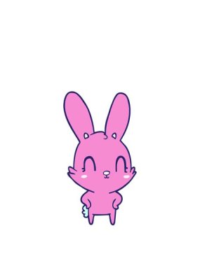 Bir tavşanın karikatür animasyonunu genişletiyorum.