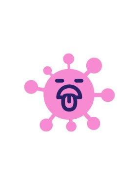 splitting effect animation of disgusted virus