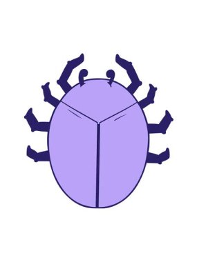 Dev böcek çizgi filminin titreşimli hareket animasyonu