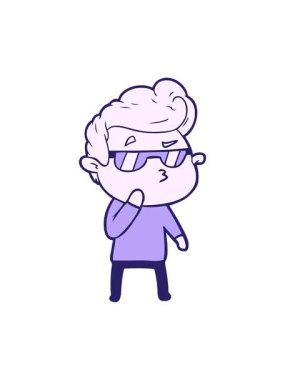 Havalı adamın çizgi filminin hareketli animasyonu.