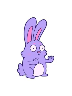 Korkmuş bir tavşanın titreşimli hareket animasyonu