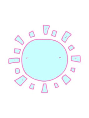 Çizgi film güneş illüstrasyonunu salla ve duraklat