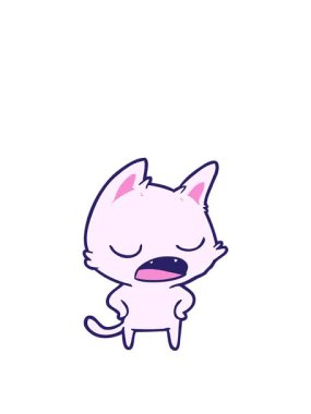 Konuşan çizgi film kedisinin animasyonunu büyütüyorum.