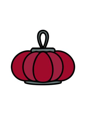 Japon tarzı renkli kağıt fenerin dikkat çekici animasyonu