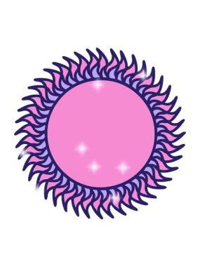 Ortaçağ tarzı bir güneş görüntüsünün ışıltı etkisi