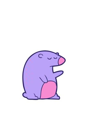 Kawaii ayı çizgi filminin animasyonunu genişletiyorum.