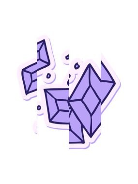 Elle çizilmiş karikatür karikatürü bazı elmasları karaladı.