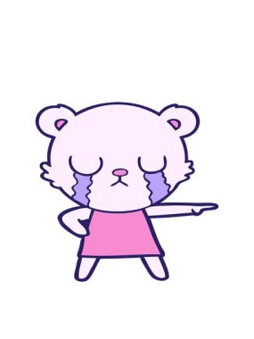 Ağlayan kutup ayısının hareketli animasyonu.