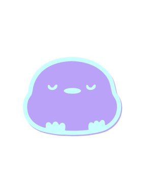 Yavru kuş çıkartması tasarımının hareketli animasyonu