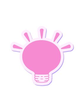 Parlayan ampul çıkartmasının dönen hareketli animasyonu