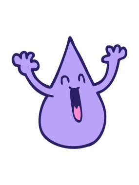 karikatür karikatür yağmur damlasının canlandırmasını renklendir