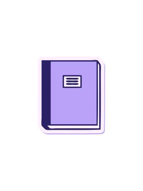 Sevimli bir çizgi film ders kitabının afili satış animasyonu.