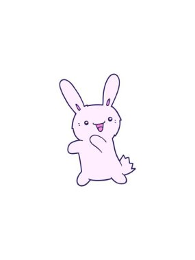 Çizgi film tavşan karalamalarının gösterişli satış animasyonları