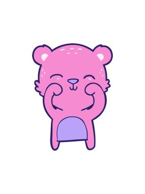 Mutlu ayı çizgi filminin hareketli animasyonu