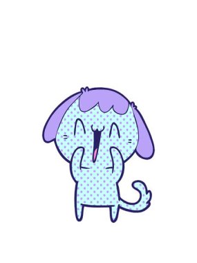 Çizgi filmdeki kıkırdayan köpeğin animasyonunu genişletiyorum.