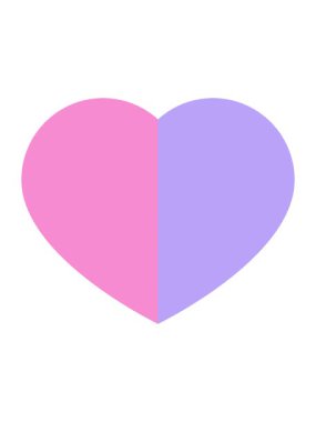 Kalp sembolü dizaynının titreyen hareketi