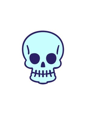 Kafatasının el çizimi karikatürünün bölünme etkisi