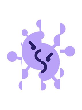 Basit kızgın virüsün bölünmüş hareket animasyonu