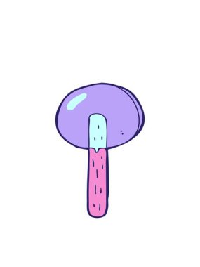 karikatür lolipop çiziminin hareketli animasyonu