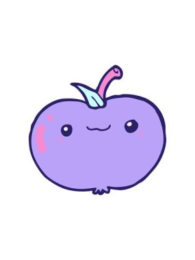 Çizgi film elma tasarımının hareketli animasyonu