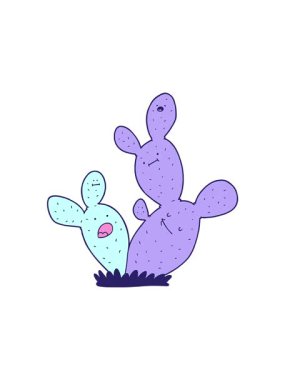 Kaktüsün resimlerinin dönen hareketli animasyonu