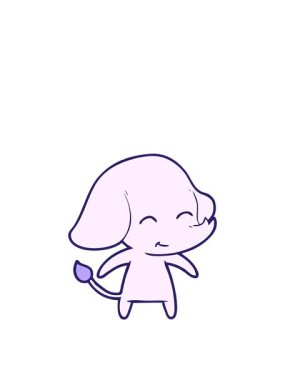 Tatlı bir filin zıplama hareketi animasyonu.