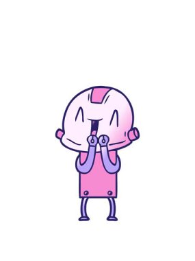 Çizgi film robot karalamalarının animasyonunu genişletiyorum.