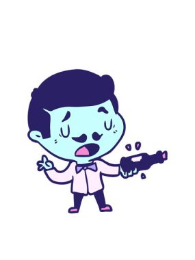 Yanıp sönen radyan çizgileri çizgi film şarap uzmanı açıklamasının animasyonu