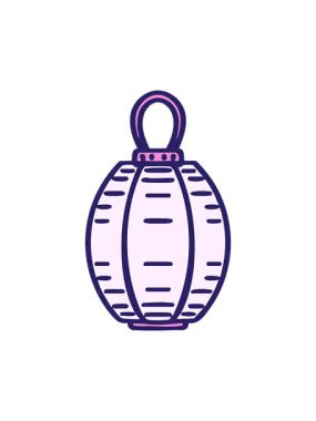 Geleneksel Japon tarzında asılı duran bir fenerin hareketli animasyonu