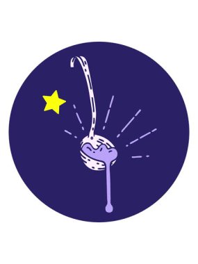 Parıldayan yıldızlar, et suyunun dövmeli bir kepçesinin animasyonunu etkiler.