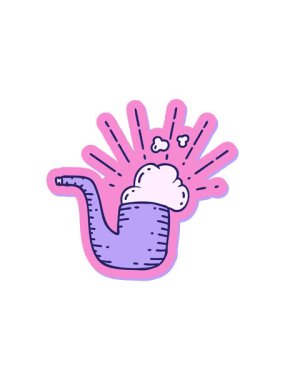 Dövme stili sigara piposunun hareketli yapıştırması